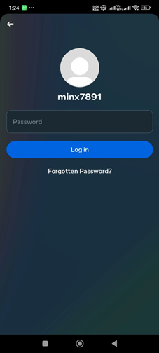 Tap on the Forgotten Password