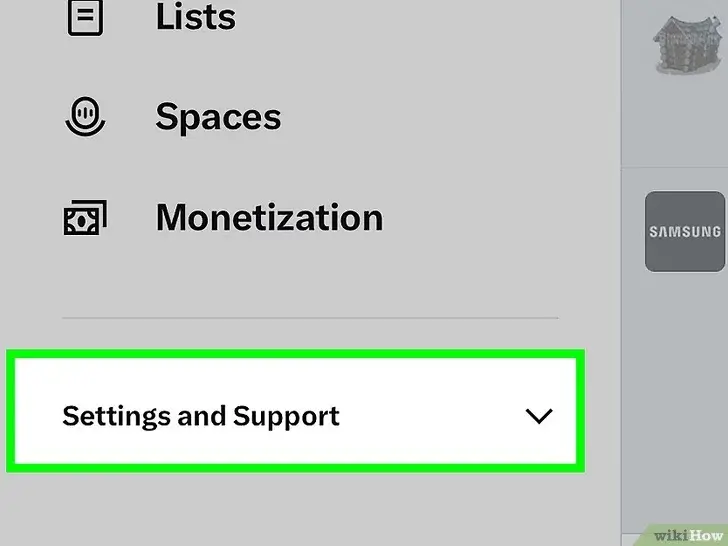 Step 3 Tap Settings and Support.