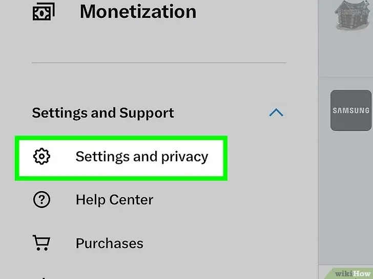 Step 4 Tap Settings and privacy.