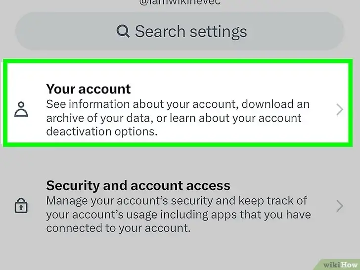 Step 5 Tap Your account.