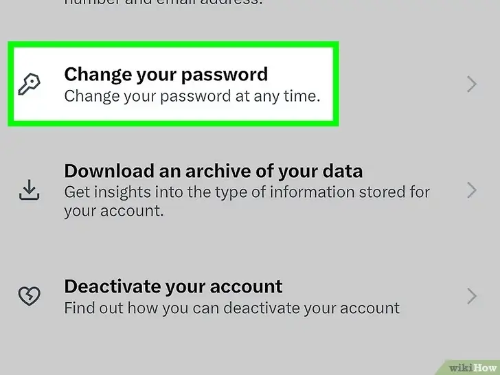 Step 6 Tap Change your password.