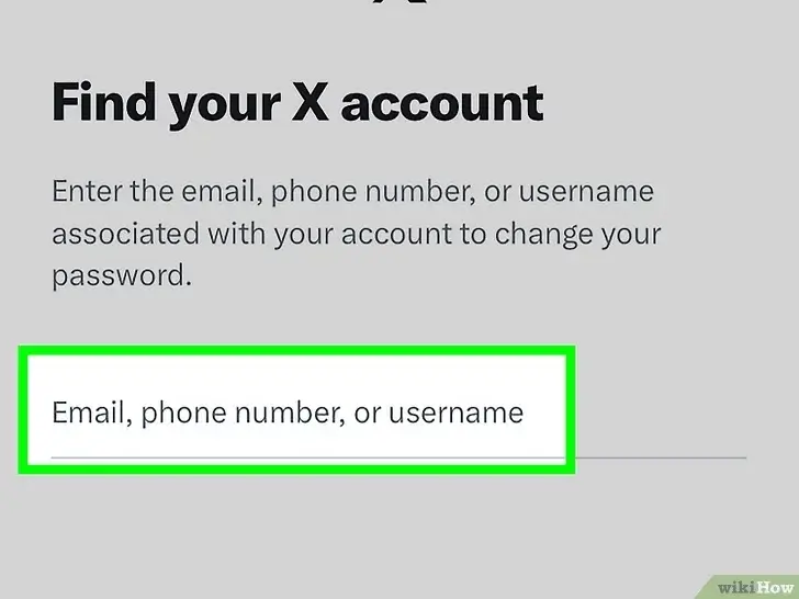 Step 2 Look up your account via email, user name, or phone number.