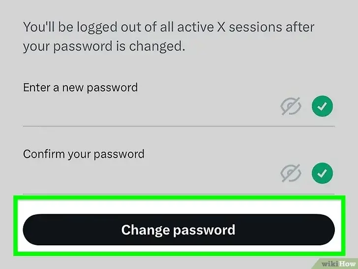 Step 5 Enter a new password.