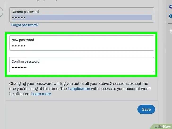 Step 7 Enter the new password you want to use.